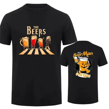 The Beers Printing Men Tee Shirts Breathable Tops Streetwear Fashion T-shirt Mens Casual Summer Graphic Tees Beer For man Top