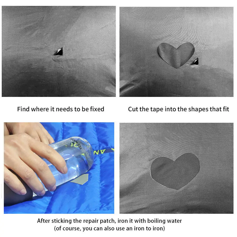 Kit De Réparation De Doudoune, 15 Pièces Patchs De Réparation Pour Veste En Duvet Tissu En Nylon, Auto-adhésif, Imperméable Et Résistant Aux Déchirures Pour Réparer Les Trous Dans Les Vêtements