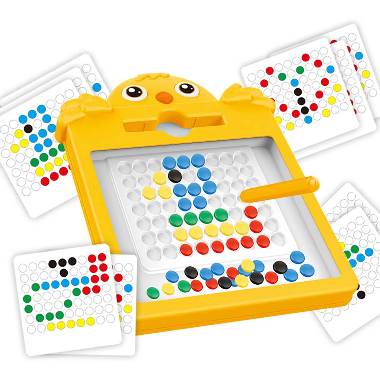 

Magnetic Drawing Board with Magnetic Pen & Beads Practical Learning Pen Holding Posture Puzzle Toy for Children Early