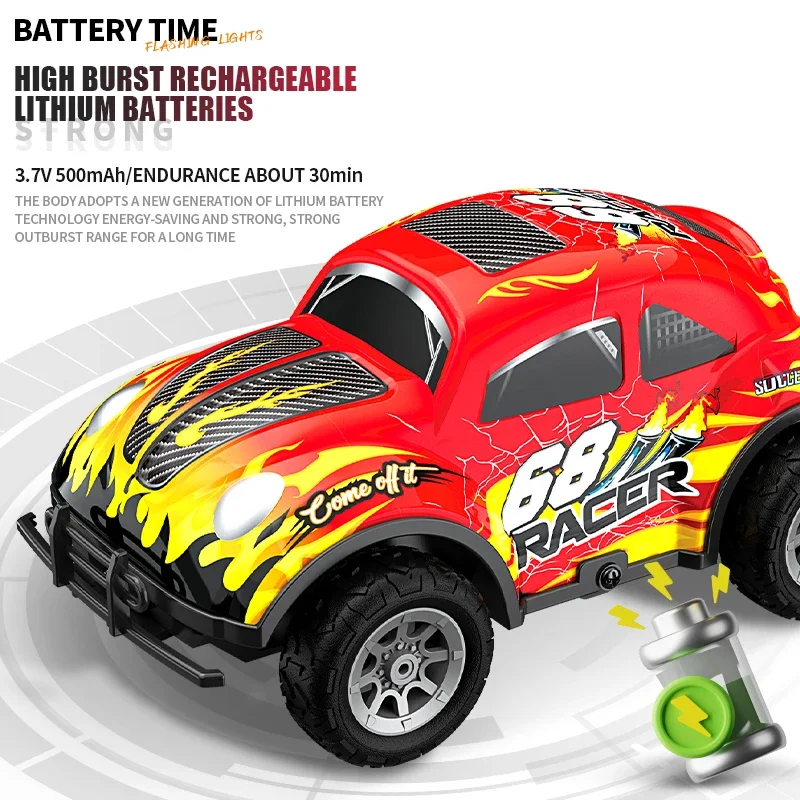 RC Car Off-road with Luminous Light 2.4G Remote Control Car Climbing Car Racing Drift Vehicle Buggy Electric Model Car Christmas