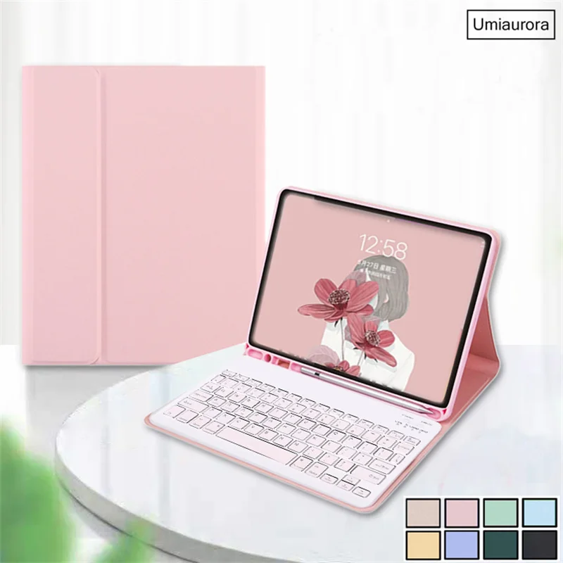 

Wireless Keyboard Case for Samsung Tab S7 S8 S9 FE Plus 12.4 inch SM-T970 SM-X810 SM-X610 X510 Tablet Cover Magnetic Stand Funda