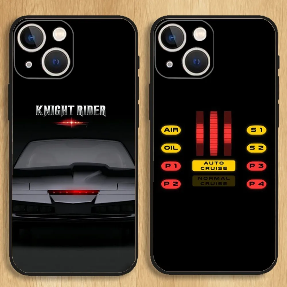 Custodia Per Telefono Da Auto Knight Rider Kitt Per Iphone15,14,13,12,11,Pro,Max,Plus,Mini,X,Xs,Xr,8,7,6,S,Plus,Se Custodia Morbida Nera