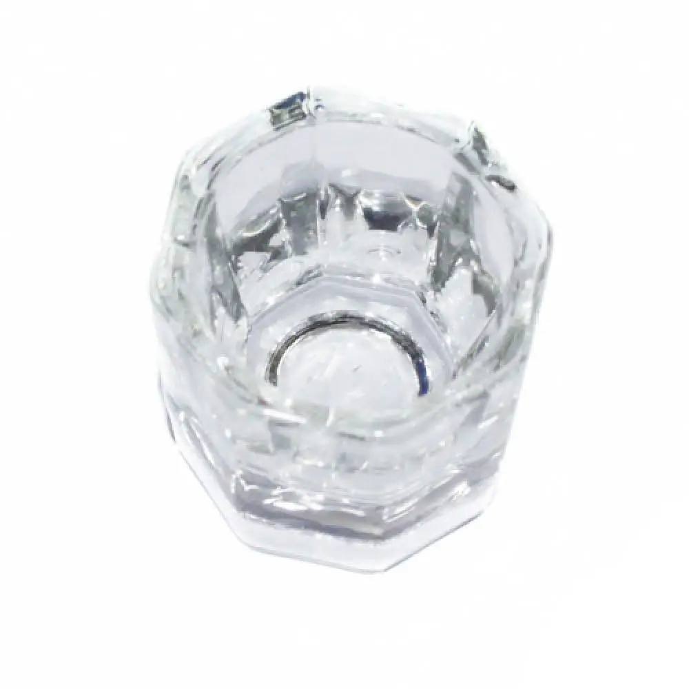 Octagonal Shape Glass Cup Dappen Dish Container for Arcylic Nail Art Liquid Powder Bar Tea Milk Juice Water Espresso Shot Glass