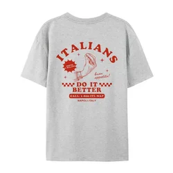 Italians Do It Better Retro Unisex T - Shirt - Fun Italian Style Top - S (GRAY)