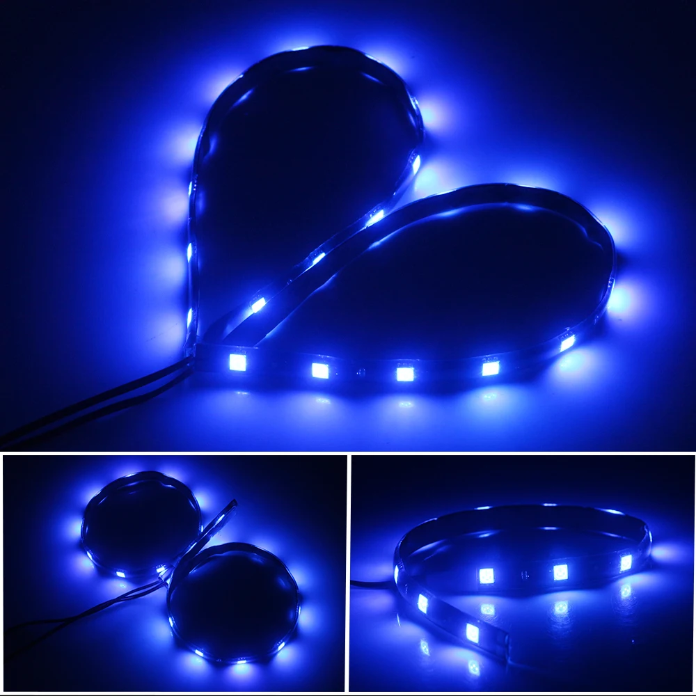 6 Strisce LED Gialle 30 Cm Impermeabili IP67 - Per Auto, Moto, 12V, 5050 SMD - Foto 10