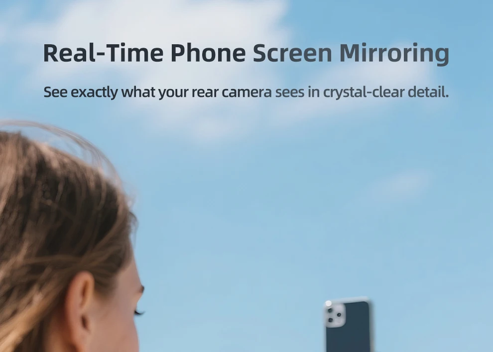 CP5 II Selfie Monitor Screen 2.4'' Phone Rear Camera For Selfie Vlog Live Stream