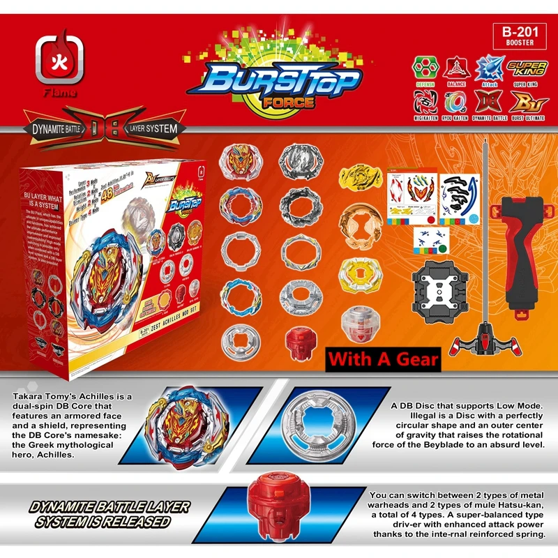 Spinning Top Toy Customize Set with A Gear