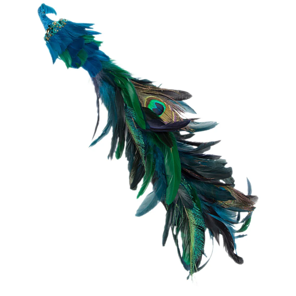 

Glitter Peacock Clip Decor Clip On Tree Decoration Long Tail Clip Home Decor Peacock Clip Ornament