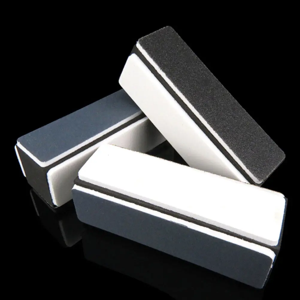 3개입 4면 광택 네일 스펀지 버퍼 파일 샌딩 블록, 광택 매니큐어, 천연/인조 ..