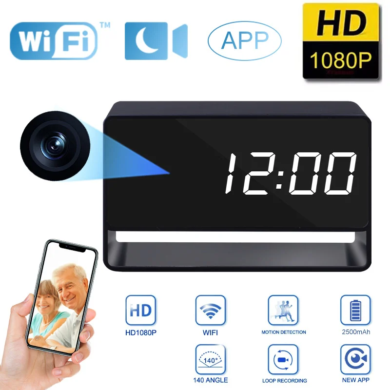 

Беспроводная HD-камера 1080P, Wi-Fi, циклическая запись через приложение, DVR, обнаружение движения, видеорегистратор, монитор наблюдения