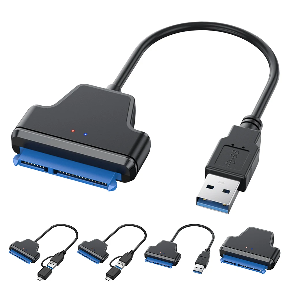 USB to SATA USB 3.0 케이블, USB 3.0 C 타입 외장 하드 드라이브, 직렬 20 cm, 50cm SATA 변환기, 2.5 인치 태블릿 SSD용