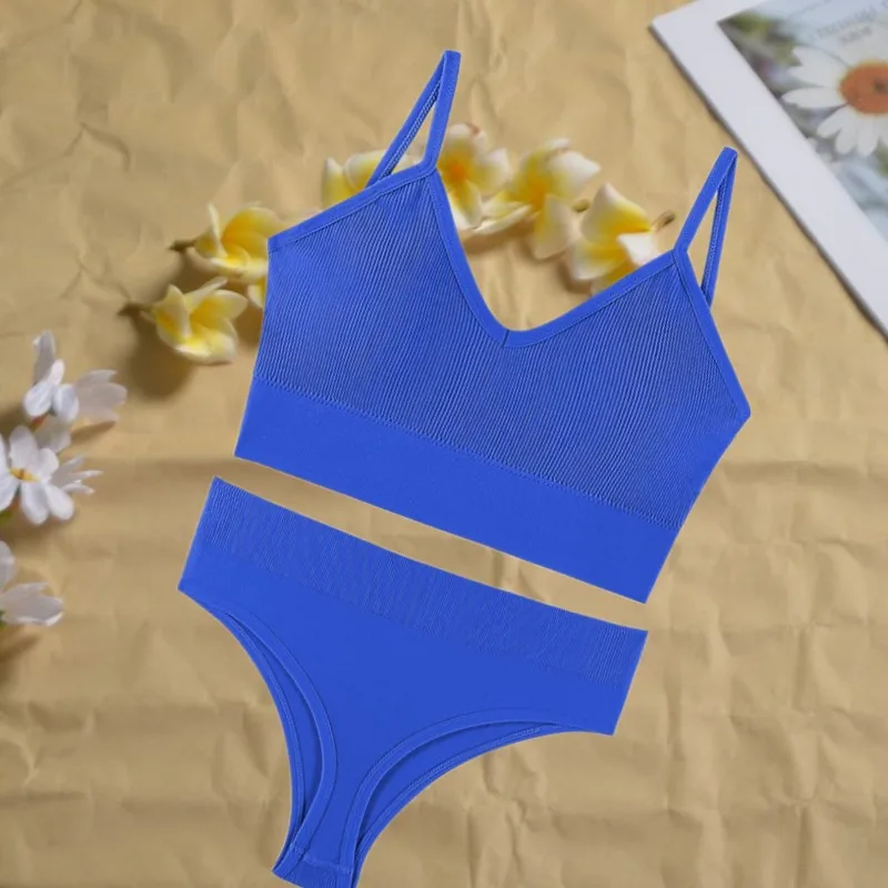 Naadloze lingerieset voor dames beha en string met lage taille_voghion.com