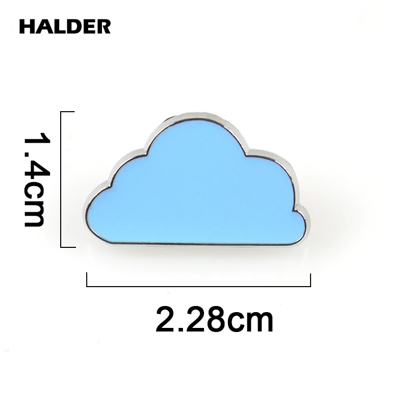 HALDER Cute Cloud Pin Pink Blue White Cloud Brooch Cartoon Weather