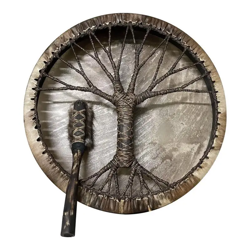 Leather Shaman Durm Spirit Music Handmade Drum Creative Music Instrument Handmade Craft Ornament Exquisite Home Decoration Drum musical percussion instruments