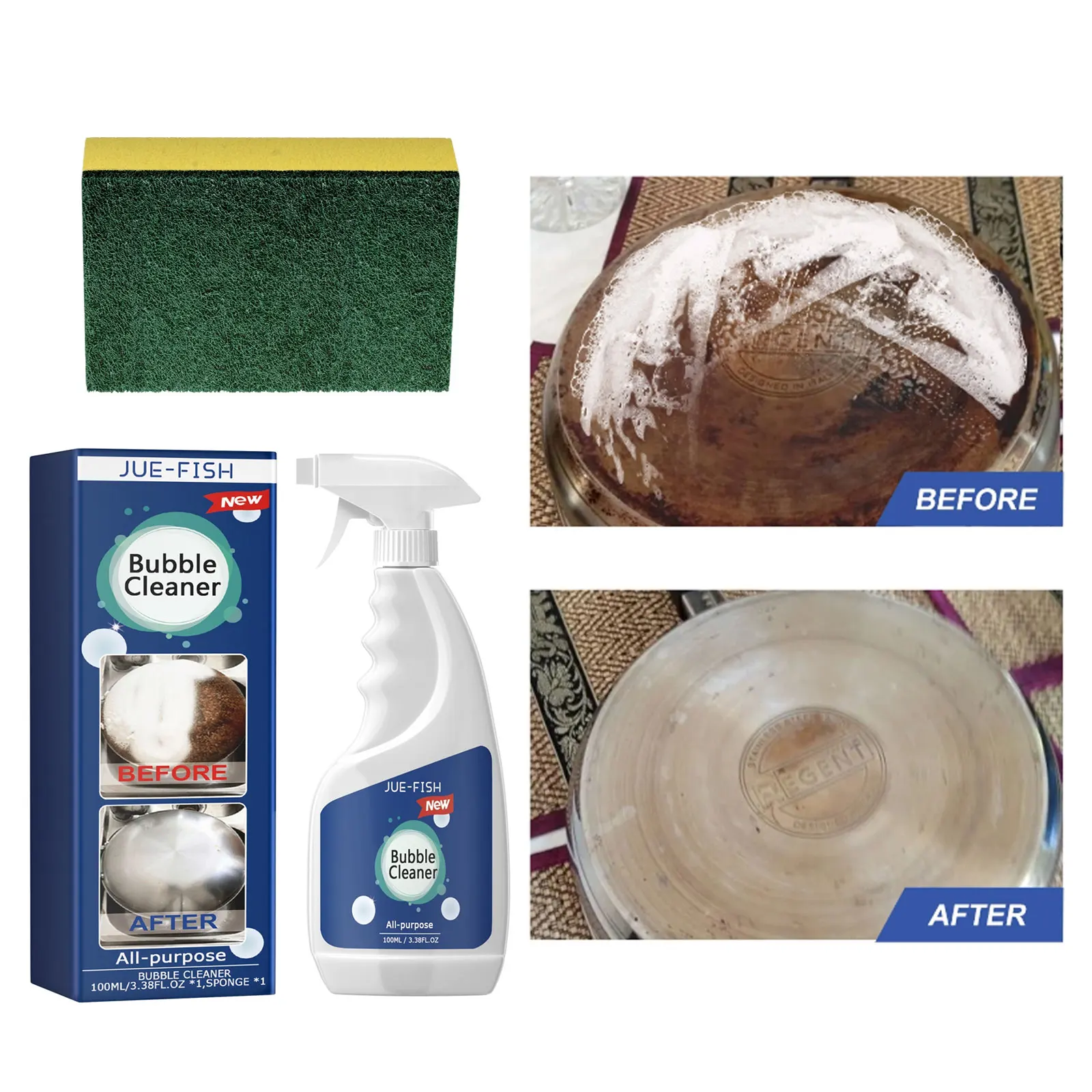 All Purpose Bubble Cleaner Kitchen Grease Grime Cleaner Cookware Heavy Oil Cleaning Rust Remover Multipurpose Oil Cleaning Foam