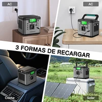 Kit SWAREY S500 Pro 518Wh + Panel Solar 100W — Generador Portátil, Onda Sinusoidal Pura 5