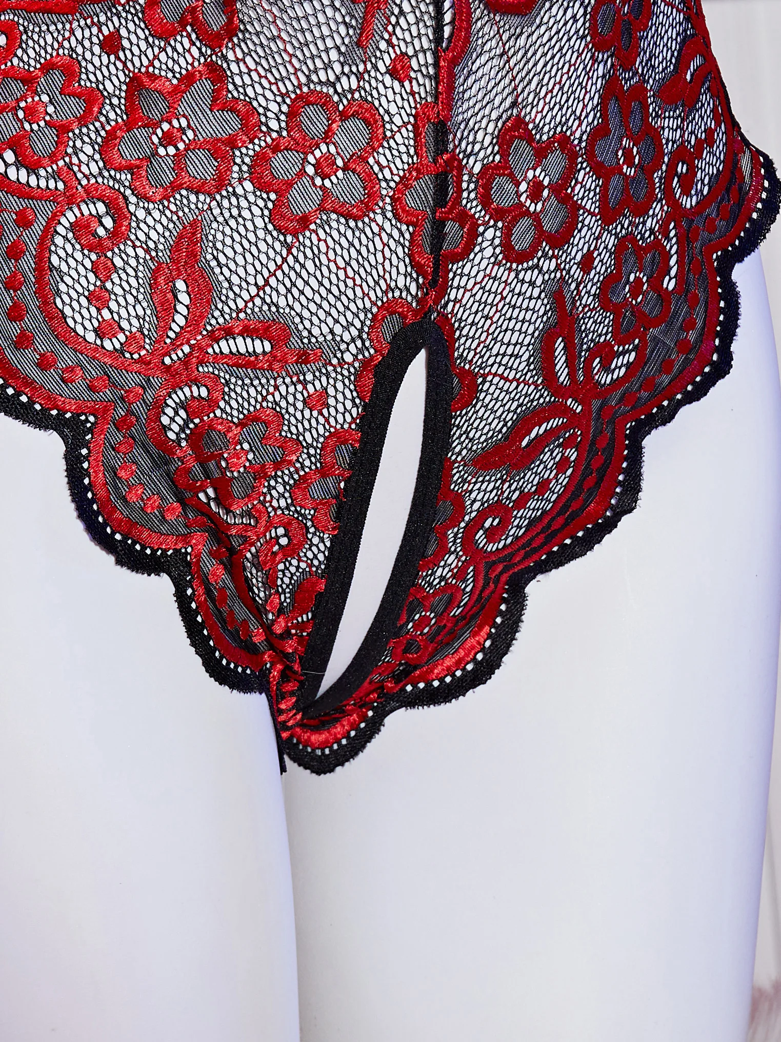 Sleepwear Women One Piece Valentine's Day Lace Backless Sexy Nightgown Jumpsuit Pajamas Pijama Mujer Sexy Erotic Mesh Lace