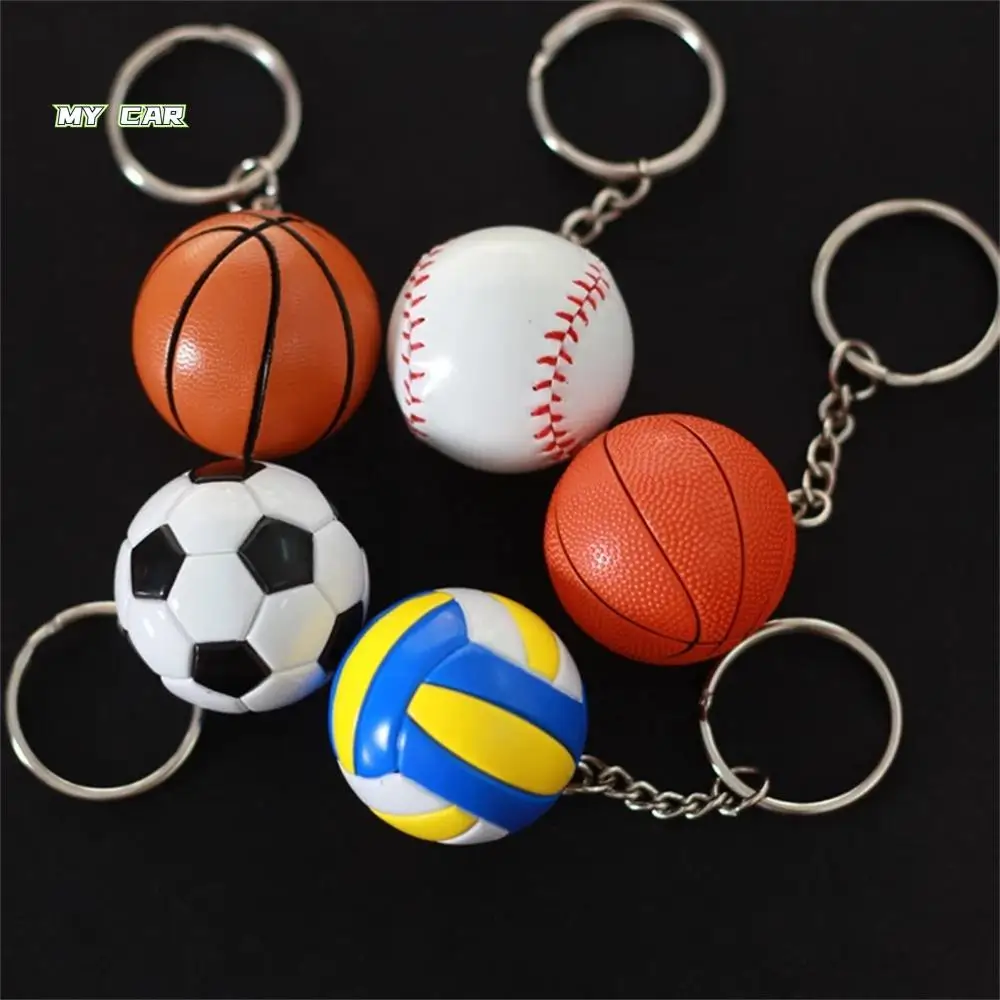 Car Accessories Football Car Pendant Fun Keychains Baseball Bag Pendant Key Ring Key Holder Ball KeyChain