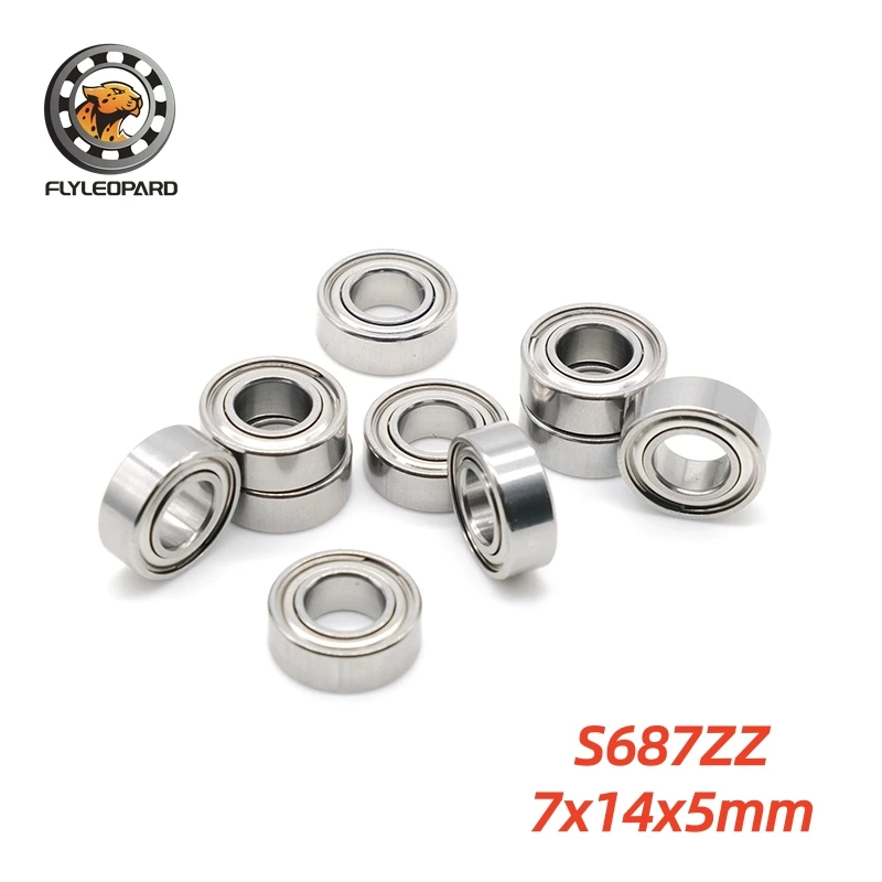 10Pcs S1660ZZ 6x16x5mm 스테인레스 스틸 볼 베어링 ABEC-9 차폐형 10x18x5 10x20x5 7x19x6 8x22x7mm 고정밀 AISI440C