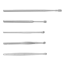 

5PCS Ear Wax Pick Cleaner Remover Tool Curette Ear Scoop Spoon Carbon Steel Wax Curette Individual Health Care
