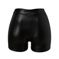 2022 Sexy Womens Shorts Shiny Elastic High Waist Shiny Faux PU Leather Short Pants Slim Hot Dance Clubwear Mini Shorts - Image 6