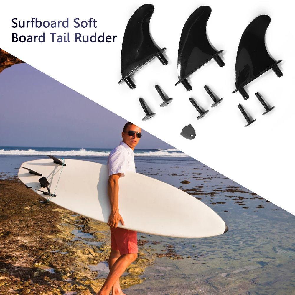 3pcs Surfboard Fins Water Fins for Softboard Water Wave Fin Surf Paddle Board