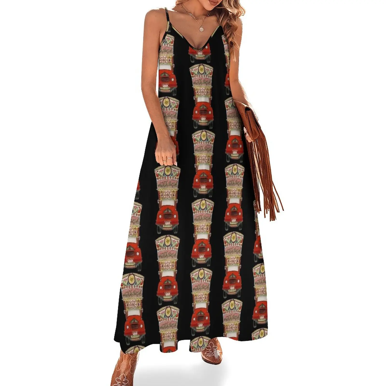 

New Pakistani Truck Sleeveless Dress dresses for women birthday dress for women