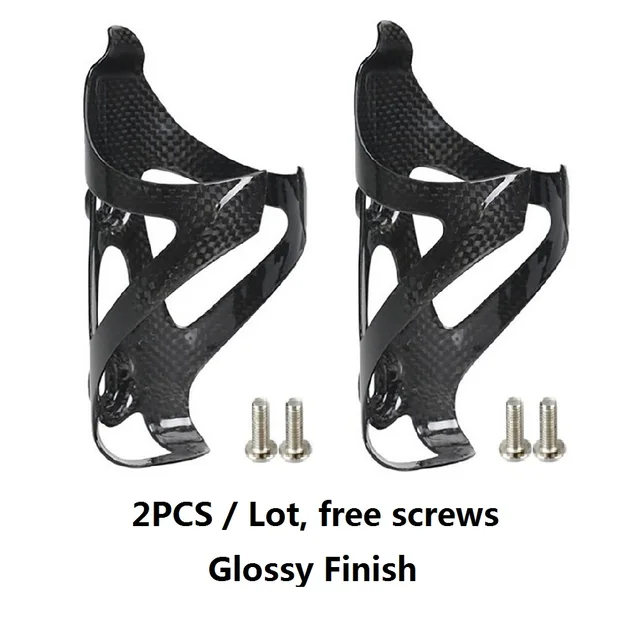 2 PCS Hot Sale Full Carbon Fibre Road Bike Water Bottle Cage Bottle Holder Bicycle Accessories Ultra Light Cycle Equipment 3