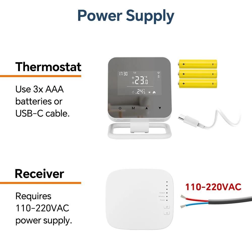 Smart Programmable Temperature Controller WiFi Wireless Thermostat for Gas Boile