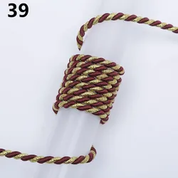 5m 3mm Three - Strand Colorful Polypropylene Rope for Rustic Home Decor & DIY Projects (Brown gold)