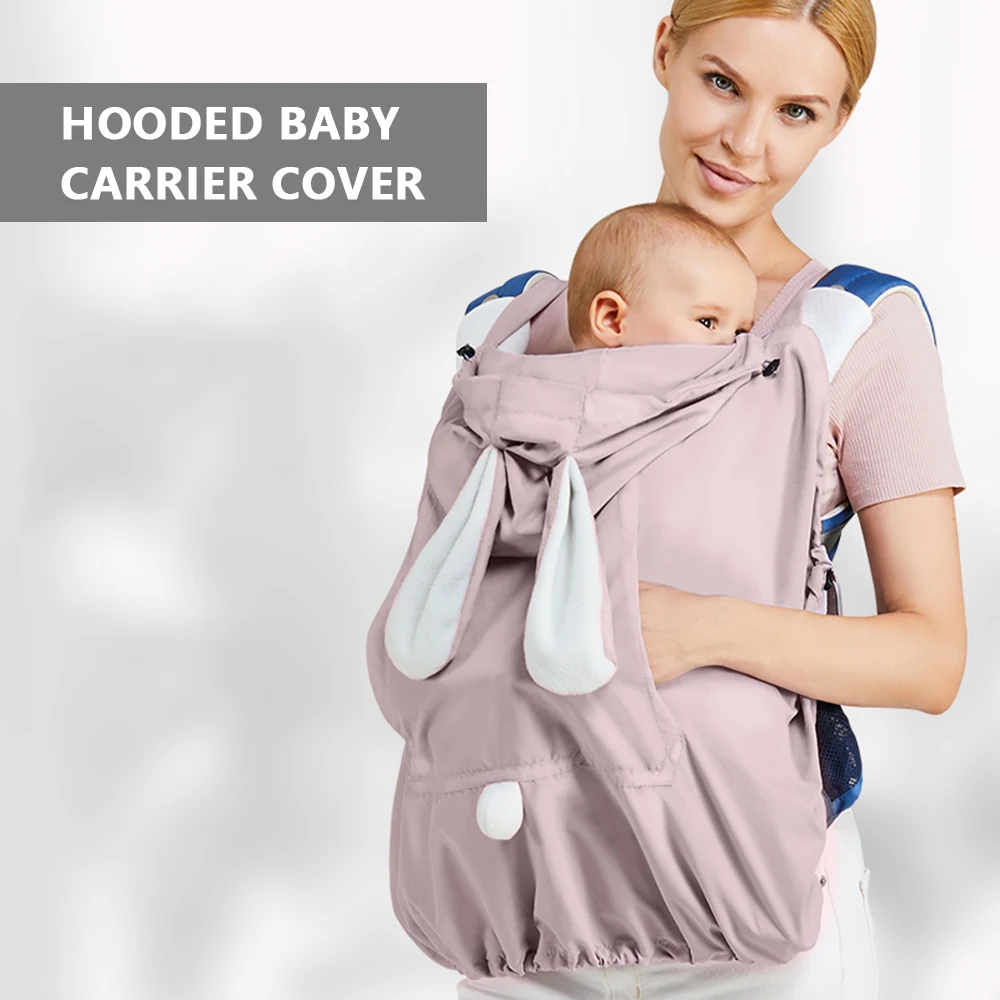 Windproof to Withstand The Cold,Blue Breathable Baby Carrier Cover-Windproof and Waterproof When Going Out Waist Cloak with Cloak Cape Warm 