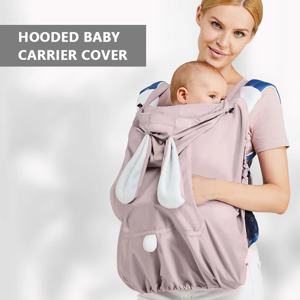 Baby Carrier Cover Hooded Stretchy Cloak for Baby Windproof Baby Stroller Cover with Pocket protect the baby from sunlight ,wind baby trend sit and stand stroller accessories	