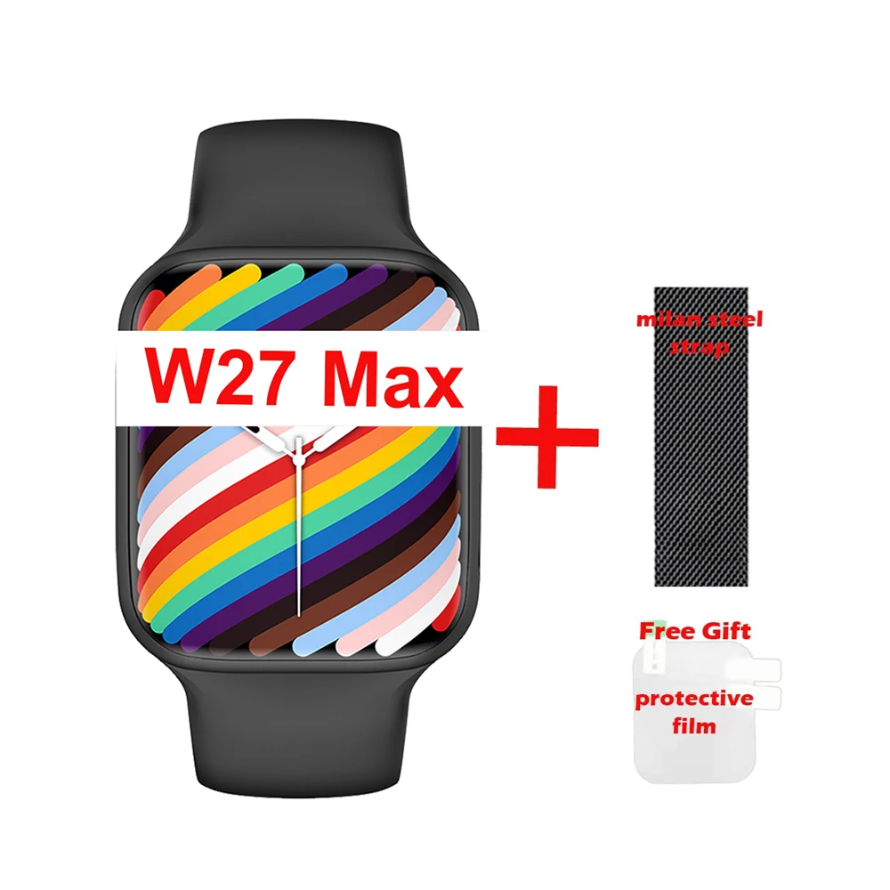 New IWO W27 PRO Smart Watch Men NFC Siri BT Call Wireless Charging Sleep Monitor Message Women Smartwatch Pk W37 PRO DT100 PRO+ 