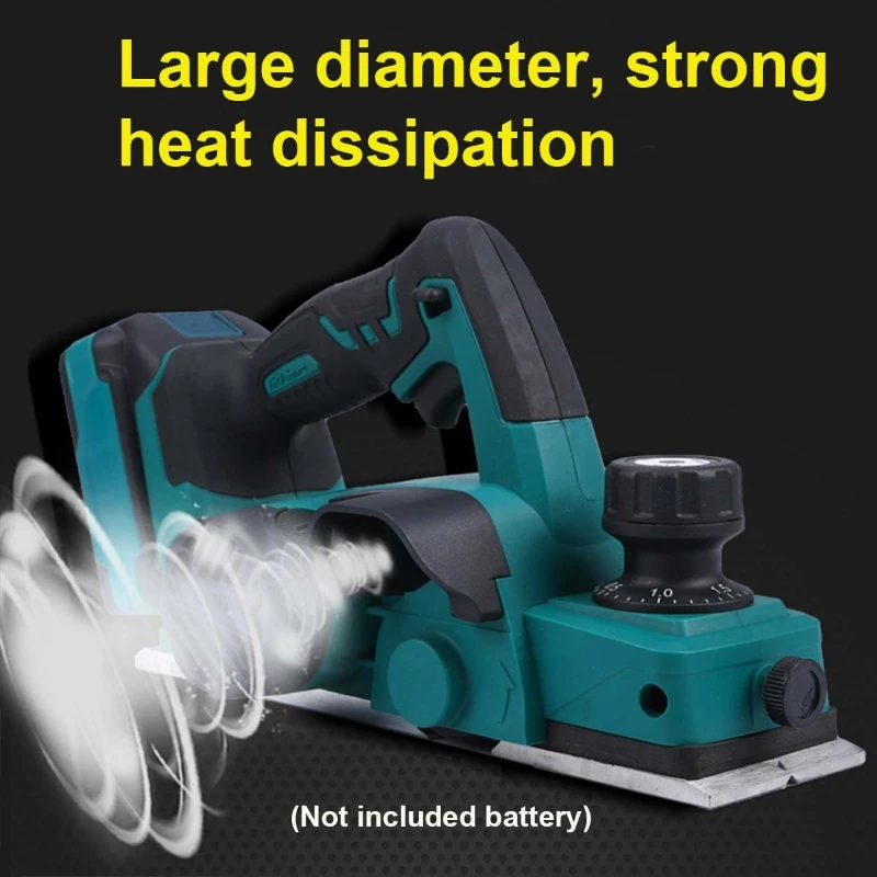 18V 15000rpm Rechargeable Electric Planer Cordless Hand Held Wood Cutting Woodworking Fit For Makita 18V Battery Power Tool 4