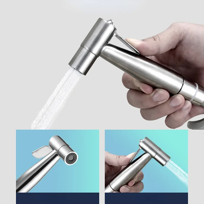 Protable Bidet Toilet Sprayer Stainless Steel Handheld Bidet Faucet Spray Home Bathroom Shower Head Self Cleaning Accessories 3