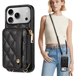 Elegant RFID Blocking PU Leather Wallet Case with Anti - Theft Wrist Strap (Black)