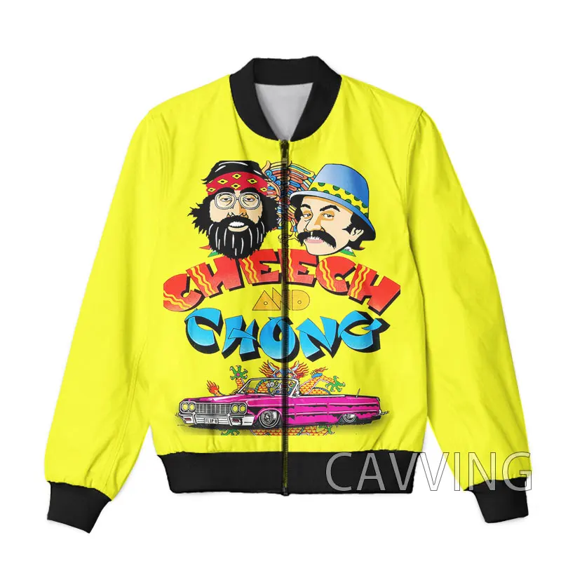 New Fashion Women/Men's 3D Print  Cheech & Chong  Zipper Bomber Jackets Men Overcoat Mens Coat Zip Up Jackets 3