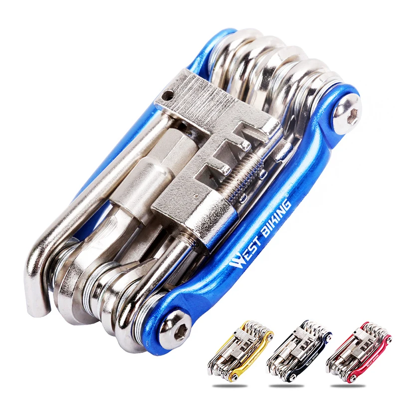 WEST BIKING 11 in 1 Bicycle Repair Tool  Multifunction Bicycle Repair Set  MTB Road Bike Repair Tools Kit  Wrench Screwdriver