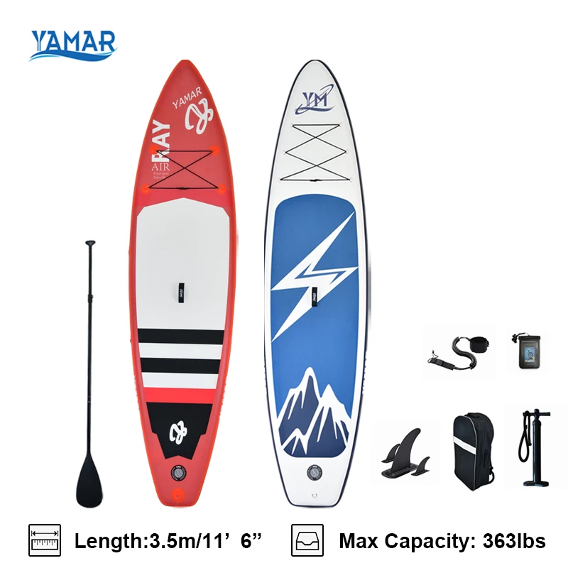 YAMAR MARINE Sea Surfing Surfboard 3.5m Inflatable Sup Paddle Boards SUP Package Professional Paddling Board Surfing Accessories