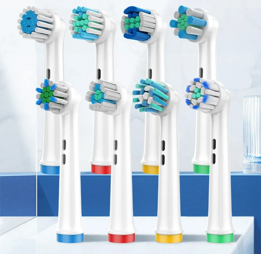 4PCS Dupont Bristle Electric Toothbrush Heads Whiten teeth/Daily Clean/Precison Cleaning/Soft Care Teeth Function For Oral B