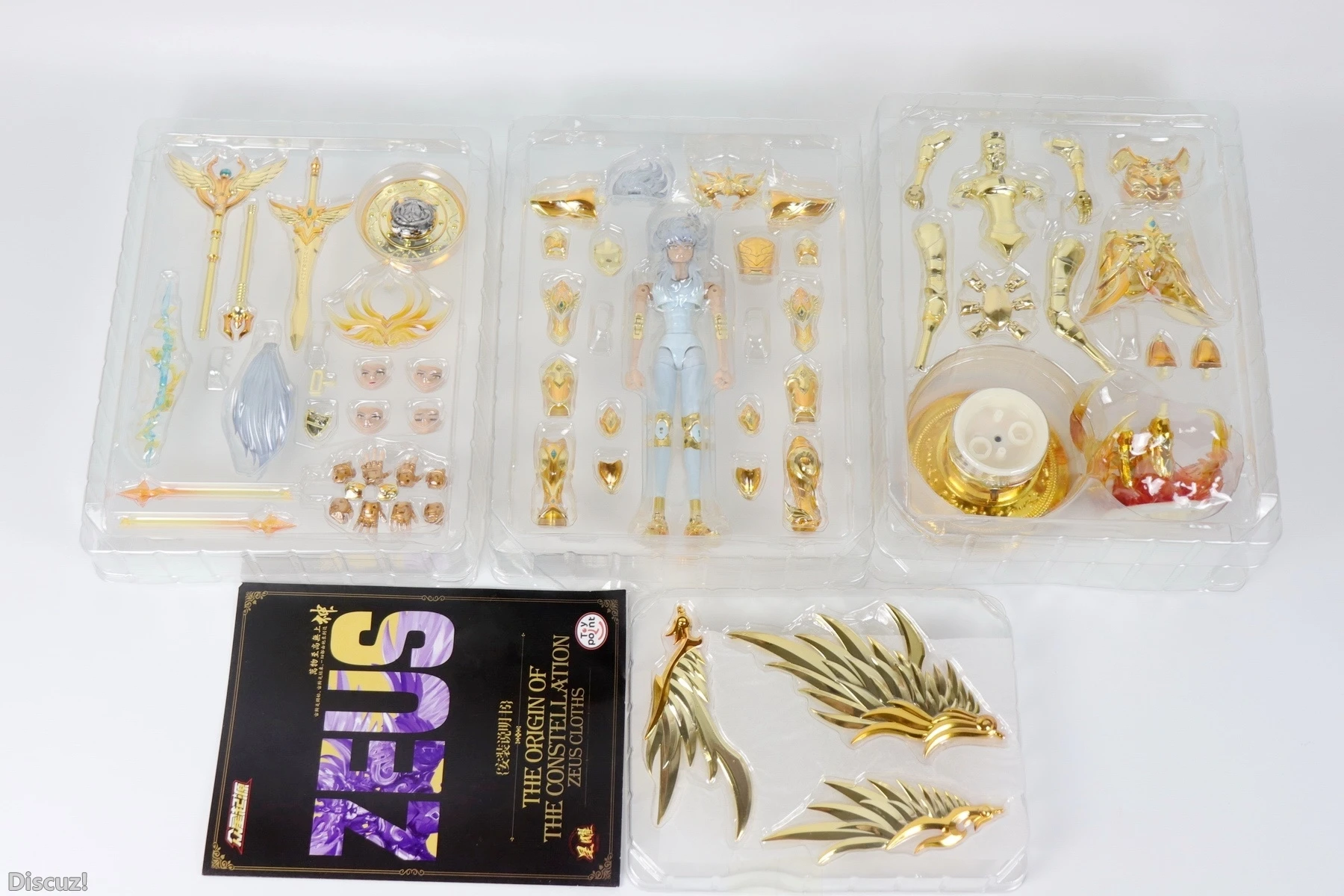 MODEL FANS Toypoint Saint Seiya Myth Cloth EXM Zeus SOG/Soul of God With  Totem/Object Gold Knights of the Zodiac Action Figure