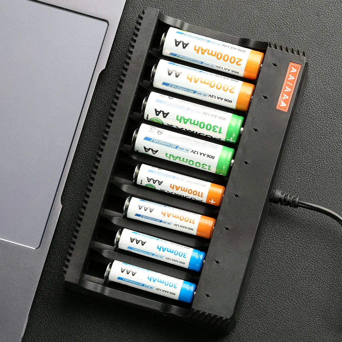 2/4/8 Slots AA/AAA Battery Charger Nickel Hydrogen Rechargeable Battery Charger USB Output Support Overcharging Light Protection