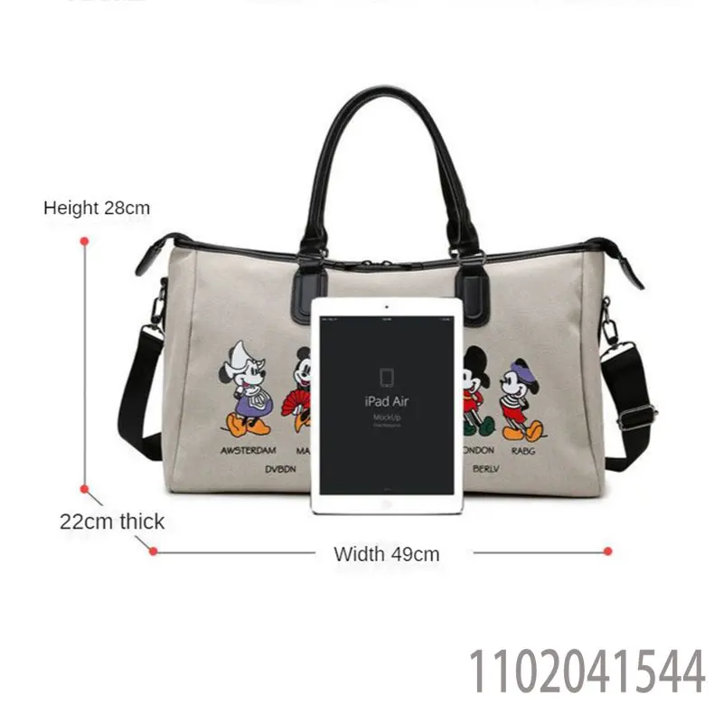 Disney Canvas Travel Duffel Tote Bag for Women Girls Mickey Mouse Luxury  Designer Travel Bag for Carry on Luggage Business Trip