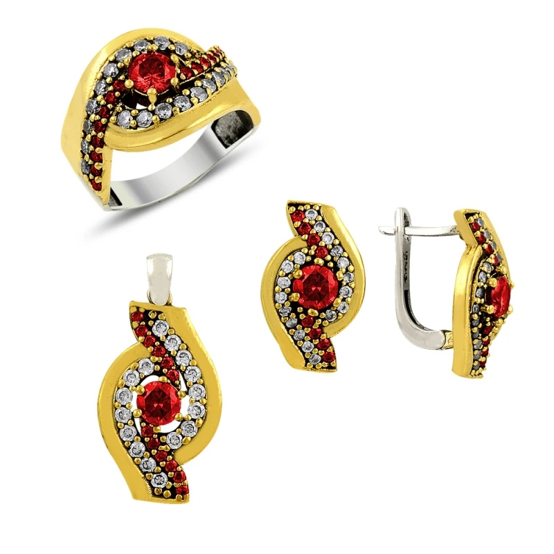 

Silver 925 Sterling Authentic Zircon Cubic Zirconia Set