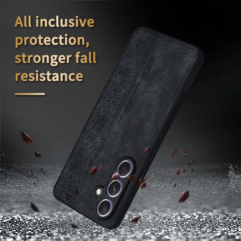 Shockproof Matte Leather Case - Soft Back Cover with Skin Feel Finish