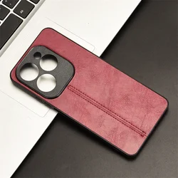 Infinix Hot 40 Pro Leather Phone Case - Soft Edge Design for Hot 40 Pro 4G X6837 (Red)