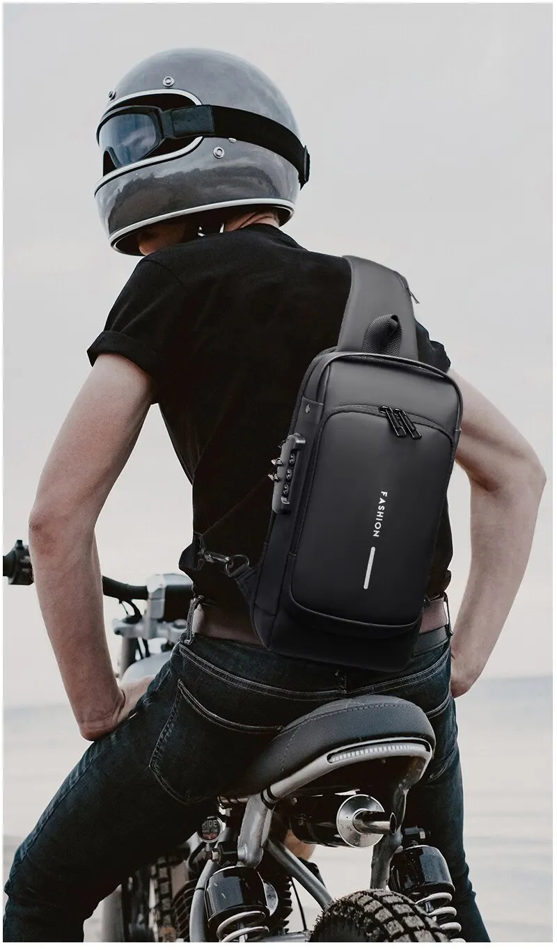 S6387d63a0b1941ccbfba528db106486dk Men Multifunction Anti Theft USB Shoulder Bag Man Crossbody Cross Body Travel Sling Chest Bags Pack Messenger Pack Mallzona