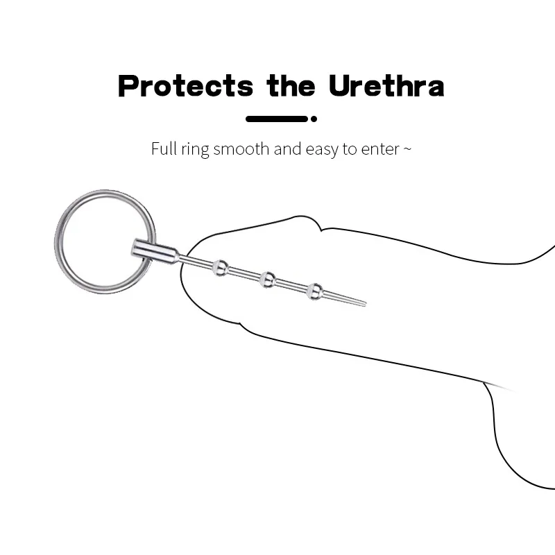 BUYBOOS Male Urethral Sounds Metal Horse Eye Stick Urethral Masturbator Stick Dilator BDSM Penis Plug Adult Sex Toy