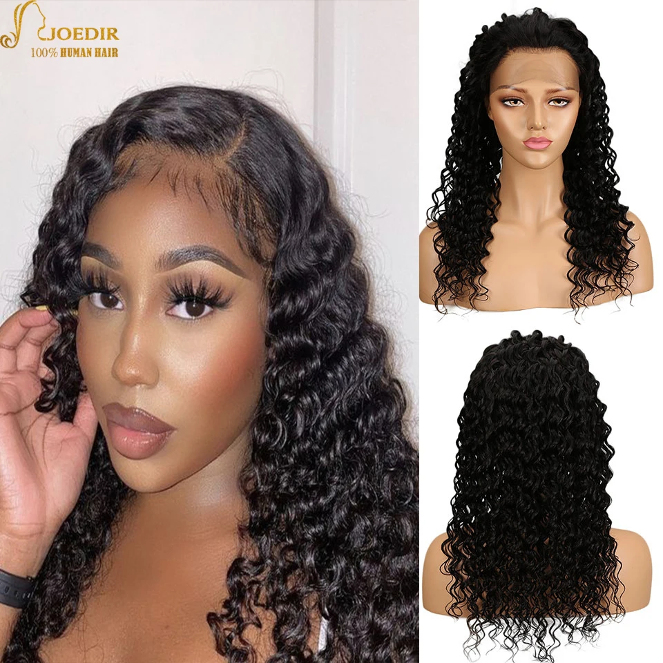 13x4 Peruvian Deep Wave Lace Front Human Hair Wigs For Women180 Density
