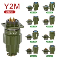 Y2M 2/3/4/5/7/10/14/16 Pin Aviation Socket YP21 Cable Joint Aviation Connector Plug Socket 21mm 1